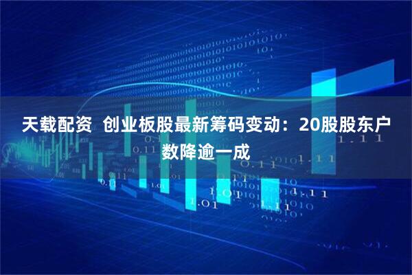 天载配资  创业板股最新筹码变动：20股股东户数降逾一成